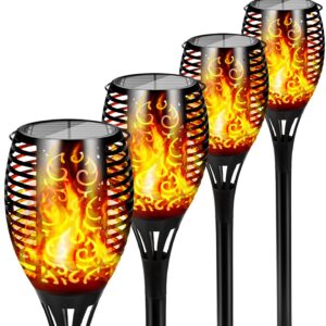12 LED Light Solar Powered Flame Torch Decorative Light_1
