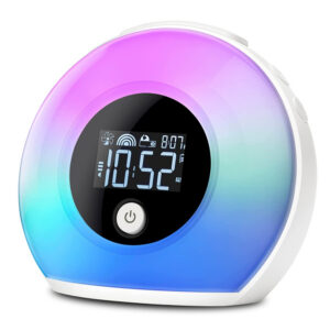 Wireless LED Night Lamp Alarm Clock and Bluetooth Speaker- USB Charging_1