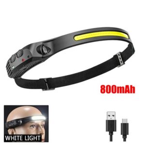 COB LED Headlamp Induction Head Lamp Outdoor Camping Fishing Sensor Headlight_9