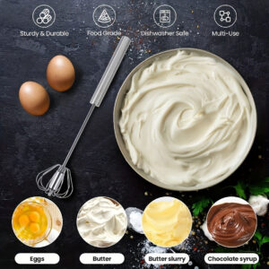 Stainless Steel Egg Beater Durable Semi-Automatic Mixer_3