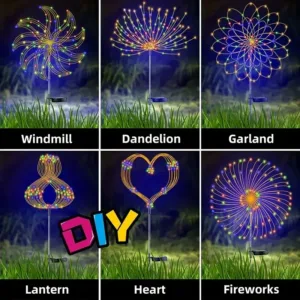 Solar Fireworks Lights Outdoor Waterproof Solar Garden Lights_2