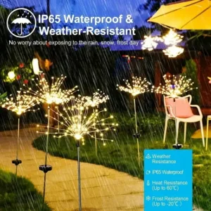 Solar Fireworks Lights Outdoor Waterproof Solar Garden Lights_1
