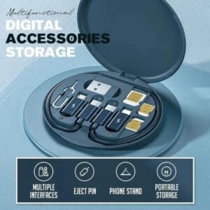 Multi-Function Portable 60W Fast Charge USB Cable Adaptors and Card Storage Box_1
