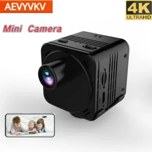 AEVYVKV  R89 4K Full HD WiFi Mini Camera IR Night Vision Motion Detection Micro Video Voice Recorder Home Battery Camcorder  APP